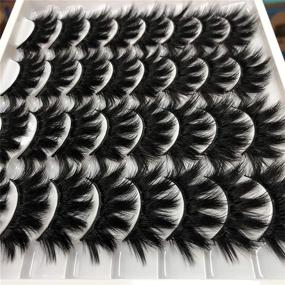 img 1 attached to 👁️ ALICROWN Fluffy Mixed False Lashes – Dramatic Eyelashes, Handmade, Lightweight, Soft Volume – 16 Pairs Faux Mink Lashes Pack