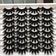 👁️ alicrown fluffy mixed false lashes – dramatic eyelashes, handmade, lightweight, soft volume – 16 pairs faux mink lashes pack logo