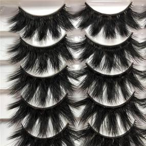 img 2 attached to 👁️ ALICROWN Fluffy Mixed False Lashes – Dramatic Eyelashes, Handmade, Lightweight, Soft Volume – 16 Pairs Faux Mink Lashes Pack