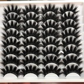 img 3 attached to 👁️ ALICROWN Fluffy Mixed False Lashes – Dramatic Eyelashes, Handmade, Lightweight, Soft Volume – 16 Pairs Faux Mink Lashes Pack