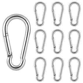 img 4 attached to 🔗 Industrial Hardware Stainless Steel Spring Snap Carabiner Connectors by Benvo