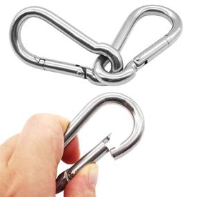 img 3 attached to 🔗 Industrial Hardware Stainless Steel Spring Snap Carabiner Connectors by Benvo