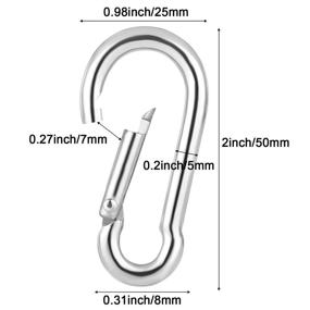 img 2 attached to 🔗 Industrial Hardware Stainless Steel Spring Snap Carabiner Connectors by Benvo