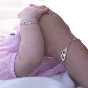 img 3 attached to Sterling Silver Mom and Me Double Heart Bracelet - Available as a Set or Individually - Enhanced for SEO