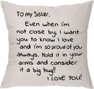 👭 expressing sisterly love: krifton sisters gift - let them know i love and am proud of you - throw pillow cover logo