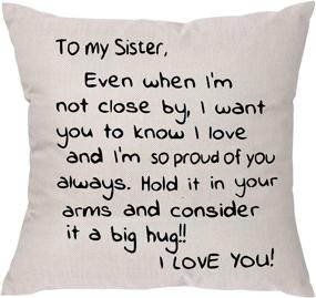 img 2 attached to 👭 Expressing Sisterly Love: Krifton Sisters Gift - Let them Know I Love and Am Proud of You - Throw Pillow Cover