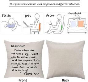 img 1 attached to 👭 Expressing Sisterly Love: Krifton Sisters Gift - Let them Know I Love and Am Proud of You - Throw Pillow Cover