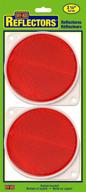 🔴 hy-ko products cdrf-3r наклейка на гвоздь: 3 1/4" диаметр красных отражателей, набор из 2 штук. логотип