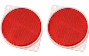 img 1 attached to 🔴 Hy-Ko Products CDRF-3R Nail On Reflector: 3 1/4" Diameter Red Reflectors, 2 Piece Set