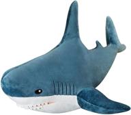 🦈 31 inch giant blue-sharks stuffed animal toy: soft plush pillow doll for kids - cute room decor & bedtime partner (80cm) logo