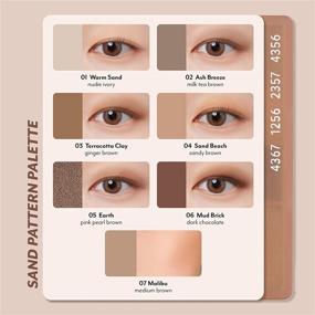 img 2 attached to 🎨 I'M MEME I'M Color Pattern Palette - 6 Colors Eyeshadow and 1 Blush Palette (003 Sand Pattern) - K-Beauty Product