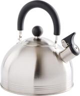 ☕🔥 efficient and stylish: mr. coffee carterton stainless steel whistling tea kettle - 1.5-quart, mirror polish logo