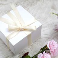 подарочная коробка: идеальное предложение для подружек невесты, подарок на день рождения и рождество, фурнитура для упаковки (белая) логотип