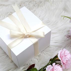 img 2 attached to Подарочная коробка: идеальное предложение для подружек невесты, подарок на день рождения и Рождество, фурнитура для упаковки (белая)