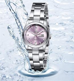 img 3 attached to Women's Analog Quartz Dress ⌚️ Watch - Luminous, Waterproof, Silver Stainless Steel