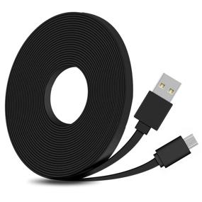 img 4 attached to 🔌 FastSnail 16.4FT Extension Flat Charging Cable and Data Sync Cord: Compatible with PS4, Xbox One Controllers, Kindle Fire, Android, WyzeCam V3, and More!