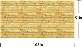 img 2 attached to 🍽️ Pack of 2 Tuoyi Brown Wood Grain Tablecloths, 54"x108" Disposable Plastic Table Covers for Picnic/Kitchen Dining Tabletop Decor