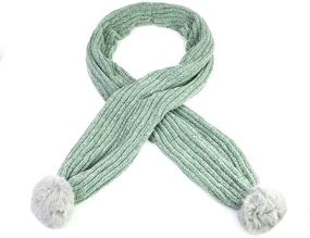 img 4 attached to 🧣 Кремовый шарф из шениля на зиму: стильный модный аксессуар для девочек от Homedy