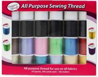 🧵 allary 4857-gb designers choice 200 yard polyester sewing thread set - multicolored box bundle logo