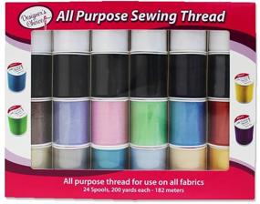 img 1 attached to 🧵 Allary 4857-GB Designers Choice 200 Yard Polyester Sewing Thread Set - Multicolored Box Bundle