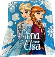 👑 stay cozy with diisney disney frozen princess anna, elsa, and olaf snowflakes and castle throw blanket (anna and elsa)! logo