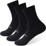 🏃 forcool 80% merino wool running socks: lightweight cushion crews for effective wicking - women & men логотип