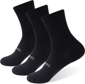 img 4 attached to 🏃 Forcool 80% Merino Wool Running Socks: Lightweight Cushion Crews for Effective Wicking - Women & Men