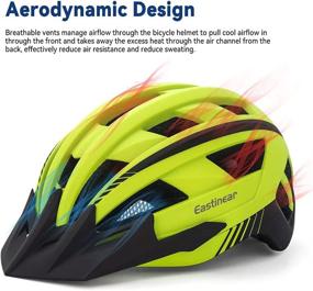 img 2 attached to EASTINEAR Bike Helmet with Magnetic Goggles: Removable Visor, LED Light, Adjustable Size for Adult Men and Women - Ideal for Mountain & Road Cycling