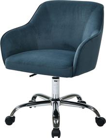 img 1 attached to 🔵 Atlantic Blue Velvet OSP Home Furnishings Bristol Task Chair with Chrome Base