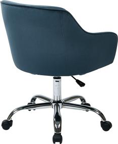 img 2 attached to 🔵 Atlantic Blue Velvet OSP Home Furnishings Bristol Task Chair with Chrome Base