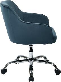 img 3 attached to 🔵 Atlantic Blue Velvet OSP Home Furnishings Bristol Task Chair with Chrome Base