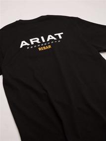 img 1 attached to 👕 Ariat Rebar Cottonstrong Heather Sleeve Men's Clothing for T-Shirts & Tanks