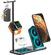 🔌 feifanzhe 4-in-1 wireless charging station stand for iwatch 5/4/3/2/1, airpods, iphone 11/11 pro/x/xs/xr/max/8 plus/8, samsung galaxy s9/s8 and headphones - dock and holder logo