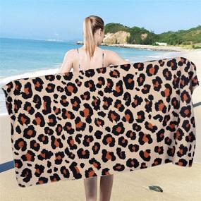 img 3 attached to Premium Pknoclan Microfiber Leopard Beach Towel: Sand-Free, Oversized & Quick-Dry for Swimming, Camping, Sports - 31.5 x 59.1 Inches