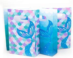 img 3 attached to 🧜 Set of 20 Mermaid Party Supplies: Mermaid Theme Gift Paper Bags for Goodie Favors