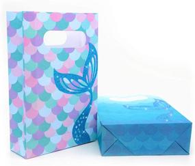 img 2 attached to 🧜 Set of 20 Mermaid Party Supplies: Mermaid Theme Gift Paper Bags for Goodie Favors