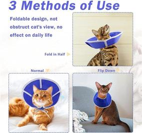 img 2 attached to Soft Cat Recovery Collar for Cat's Head Wound Healing - Cat Cone & Elizabethan Collars After Surgery - Nonwoven Protective Pet Cone for Kitten and Small Dogs