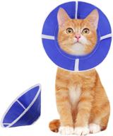 soft cat recovery collar for cat's head wound healing - cat cone & elizabethan collars after surgery - nonwoven protective pet cone for kitten and small dogs logo