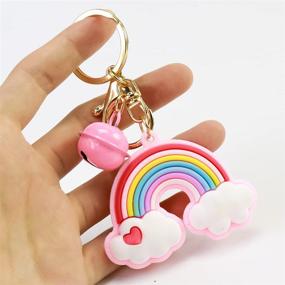 img 1 attached to 🌈 Colorful Rainbow Keychain: Stylish Accessories for Friends