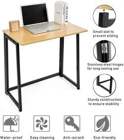 img 1 attached to 🖥️ Foldable Small Computer Desk - Easy Assembly Folding Table for Convenient Use