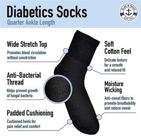 img 1 attached to 🧦 Yacht & Smith King Size Quarter Ankle Sock, Cotton, Big And Tall XL Feet, Wholesale Bulk Socks Size 13-16