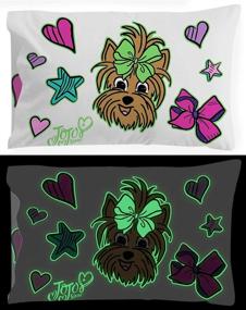 img 1 attached to 🦄 Nickelodeon JoJo Siwa Bow Bow Unicorn Glow in The Dark Reversible Pillowcases - Double-Sided Super Soft Bedding for Kids (Official Nickelodeon Product)