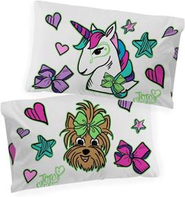 img 4 attached to 🦄 Nickelodeon JoJo Siwa Bow Bow Unicorn Glow in The Dark Reversible Pillowcases - Double-Sided Super Soft Bedding for Kids (Official Nickelodeon Product)