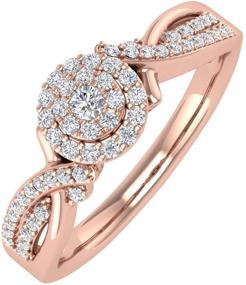 img 4 attached to 💍 10K Gold 1/4 Carat Round Diamond Engagement Ring: A Stunning Symbol of Love