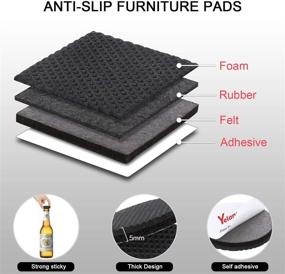 img 3 attached to 🪑 131 Piece Non Slip Furniture Pads - Premium Furniture Grippers for Safety and Floor Protection - Self Adhesive Rubber Feet for Securely Anchored Furniture on Hardwood Floors