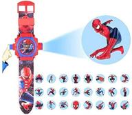 🕷️ spiderman - 24 image projector watch: digital wristwatch for boys and girls - perfect x-mas gift logo