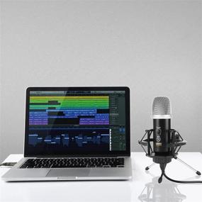 img 2 attached to 🎤 GUDEHOLO USB Microphone for Computer with Adjustable Arm Stand, Mute Button, USB Mic for Gaming, Podcasting, Live Streaming, YouTube on PC, Compatible with Windows &amp; PC, not for Mobile Phones