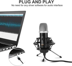 img 1 attached to 🎤 GUDEHOLO USB Microphone for Computer with Adjustable Arm Stand, Mute Button, USB Mic for Gaming, Podcasting, Live Streaming, YouTube on PC, Compatible with Windows &amp; PC, not for Mobile Phones