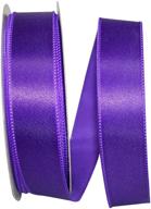 💜 1.5 inch x 50 yards reliant ribbon satin value wired edge ribbon in vibrant purple logo