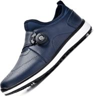 👞 stylish and versatile: noxnex men's spiked spikeless black shoes – premium footwear for men logo